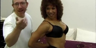 Muscle beauty Kitana Steele fed cum after rough prone anal