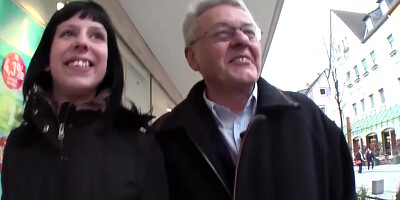 German Newbie Gets Jizzed By Old Cock