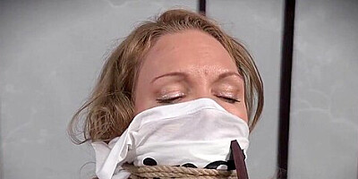 Hogtied Busty Slave Tormented By Black Dom
