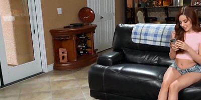 blowjob tiny redhead vanna bardot fucked hard on the couch while her