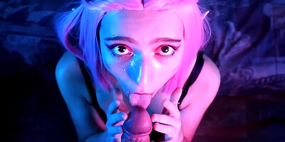 Beautiful Night Elf Sultry Blowage and Super-Hot Orgy