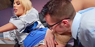 Alice Judge And Sam Bourne - Teenager 18+ Employee Banging Big-bosomed Stepmommy Boss