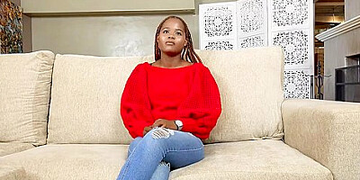 Cute Natural Ebony Debuts In Rough Interracial