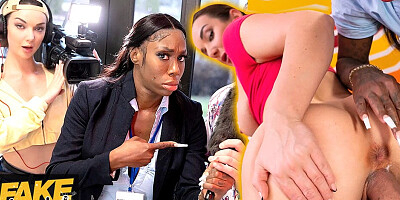 Fake Hostel - Female News Reporters looking for scandal get filthy in front of the cameras!