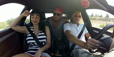 Slutty Hungarian babe Aletta Ocean seducing the driver