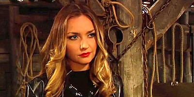 Busty Big Tits Lesbian Slave Tied Up And Branded By Dominant Mistress