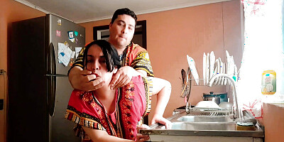 I fuck my big ass stepmom indu in the kitchen - while we are alone at home