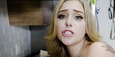 Kali Roses blows her stepdaddy and rides his hard cock