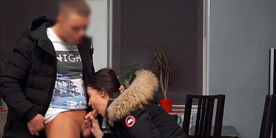 Debtor satisfies blackmailer with mouth and pussy