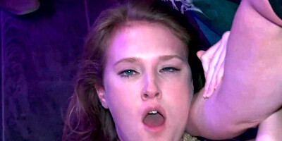 Bound brunette slave gropped and public fucked