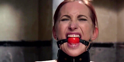 Red-Haired sweetie is bound and romped