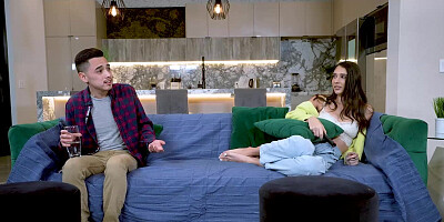 Horny stepsiblings satisfied as they have sex