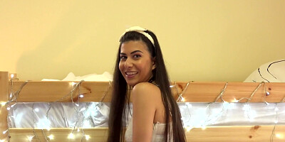 Romanian backpacker Anya Krey needs big dick before sleep