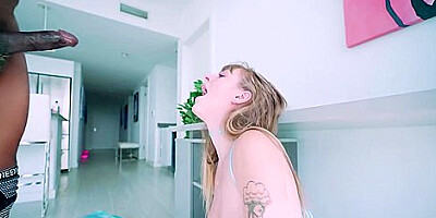 Pretty White Girl With Double Ds Came Over To Get Fucked! - Angel Youngs