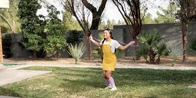 Asian schoolgirl Ella Voneva double penetration FFM