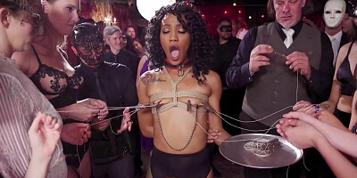 Interracial ass to mouth bdsm sex at orgy party