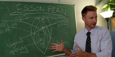 Crystal Rae sucks & fucks teacher's fat cock and drains it dry in the class