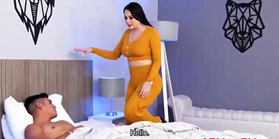 Whorey maid got cash from a motel guest to arch over and get plunged with spear