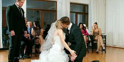 Sex at a wedding with bitch bride Kristy Waterfall