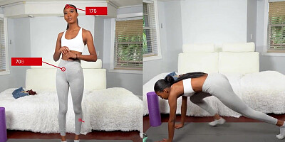 Ebony babe, Cecelia Taylor is gargling a rock-hard, white penis before railing it like a professional