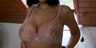 Device for a sloppy dark-haired brendas raw nana