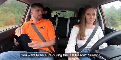 Adorable teenager is only thinking about fuck-a-thon and can't wait to boink her driving lecturer