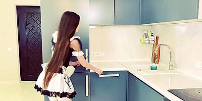 Helpless Maid Got Stuck And Desperately Called For Help - Natalissa