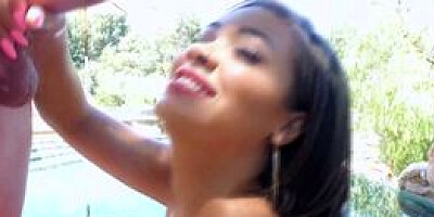 Gorgeous female with meaty innate breasts plumbed rock-hard