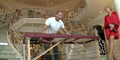 Pornstar with wonderful body asks masseur to touch her all over