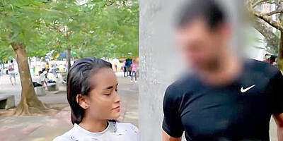 Tied Up Caramel Teen 18+ First Big Cock Anal With European Tourist