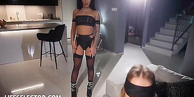 Angelika And Blacks Brunette Smut With Black Angel And Angelika Grays