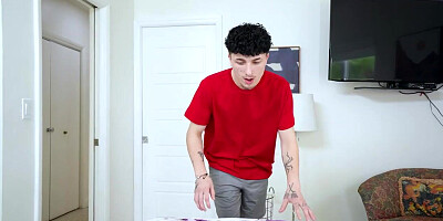 Chloe sucks her stepnephew's cock