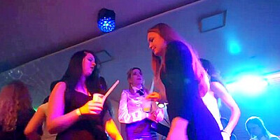Horny boys and girls are about to have a massive orgy in the night club