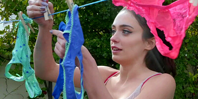Little lingerie thief gets punished by horny MILF