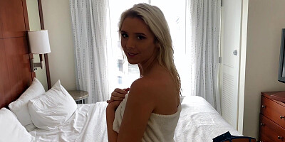 Busty blondie Chloe Kinks makes her man cum