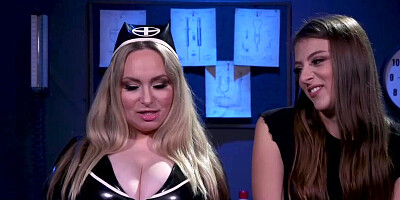 MILF latex lezdom anal fucks patient with strap on cock