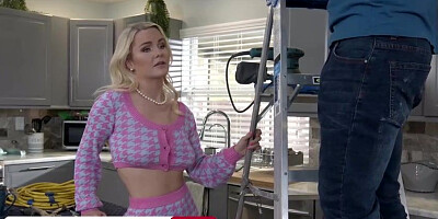 Inviting blond foolish, Vic is hotwife on her hubby with a junior neighbor and liking it