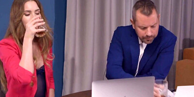 she's always dreamt of her boss's cock in her ass