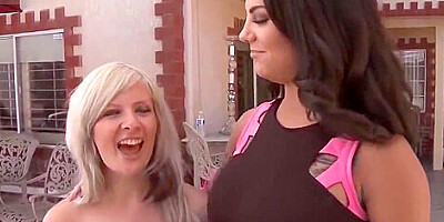 Elsa Jean and Sasha Heart fucking many girls in hot orgy