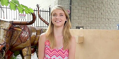 Petite teen 18+ Hannah Hays cheats on bf in public