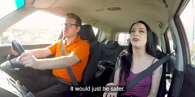 19yo car driver doggystyled in POV by spicy instructor