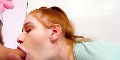OnlyTeenBlowjobs Lucky Doctor Facefucks Redhead teen 18+