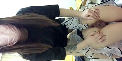 Lesbian bare feet trampling and humiliating