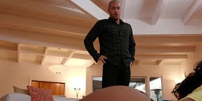 Ebony besties Anya Ivy and Kira Noir share Xander's cum on their faces