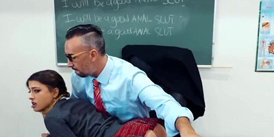 Student Kristen Scott is choked and fucked by Keiran Lee