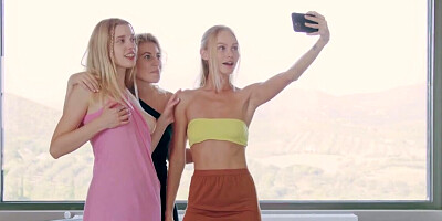 Three petite starlets being passionate in the FFF