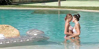 Poolside Lust By Lesbian Love Porn With