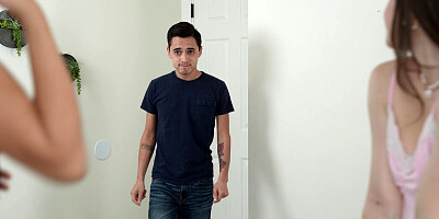 Cherry Kiss deepthroated by stepson