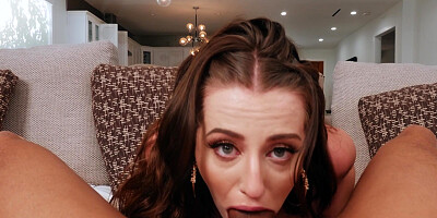 Aubree Valentine rides and sucks the hard cock in POV