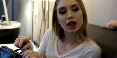 Anastasia Knight is delicately throating a rock firm beef whistle and getting it from the back